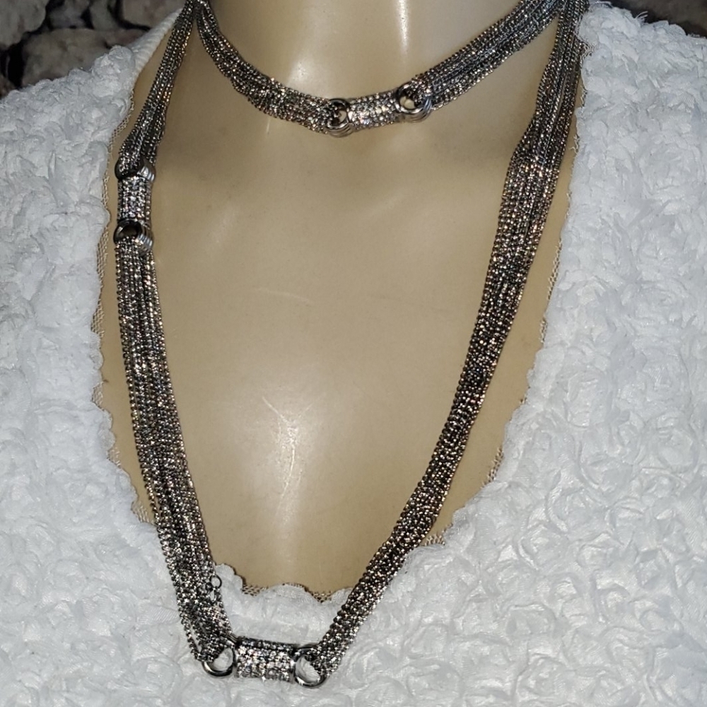 Nicole silver and rhinestone Jewelry necklaces